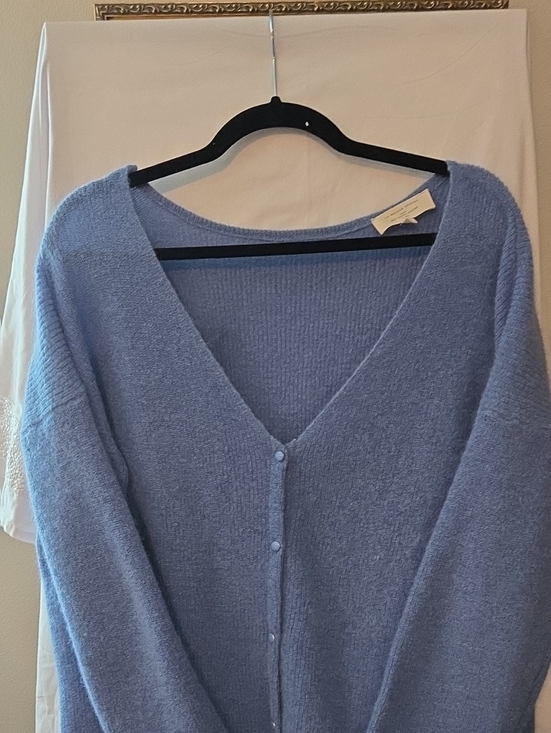 Sezane Sweaters - Sezane Sky Blue V-Neck Button Cardigan Sweater